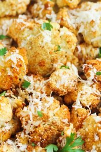 Garlic Parmesan Roasted Cauliflower is a perfect low-carb side dish for any occasion