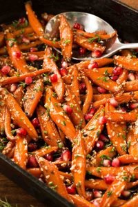 Honey Maple Roasted Carrots is are an easy veggie dish