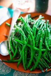 Simple skillet green beans are a perfect healthy side dish