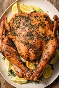 Garlic and Herb Roasted Turkey  is oven roasted and will not take much of your time