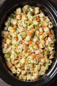 Enjoy the homemade freshness of this Thanksgiving Slow Cooker Stuffing Crockpot goodness