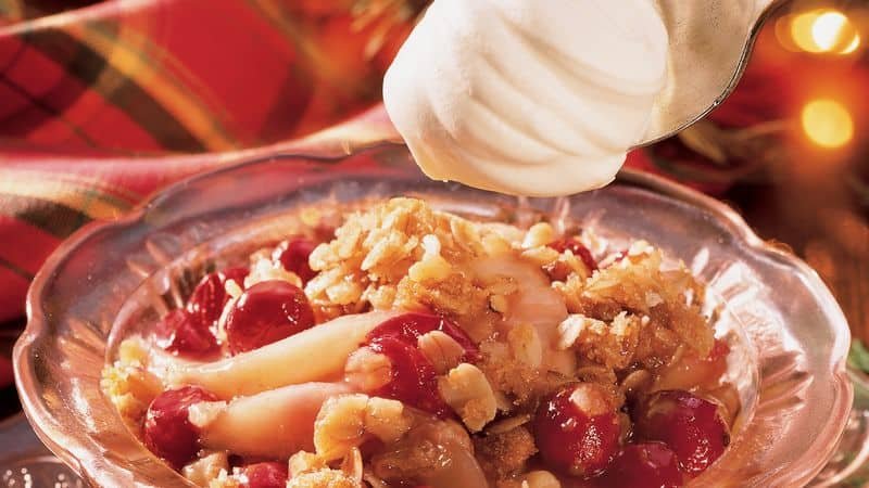 Thanksgiving Pear-Cranberry Crisp