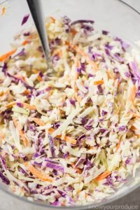 Vegan Coleslaw is a healthy Vegan Thanksgiving Side Dish