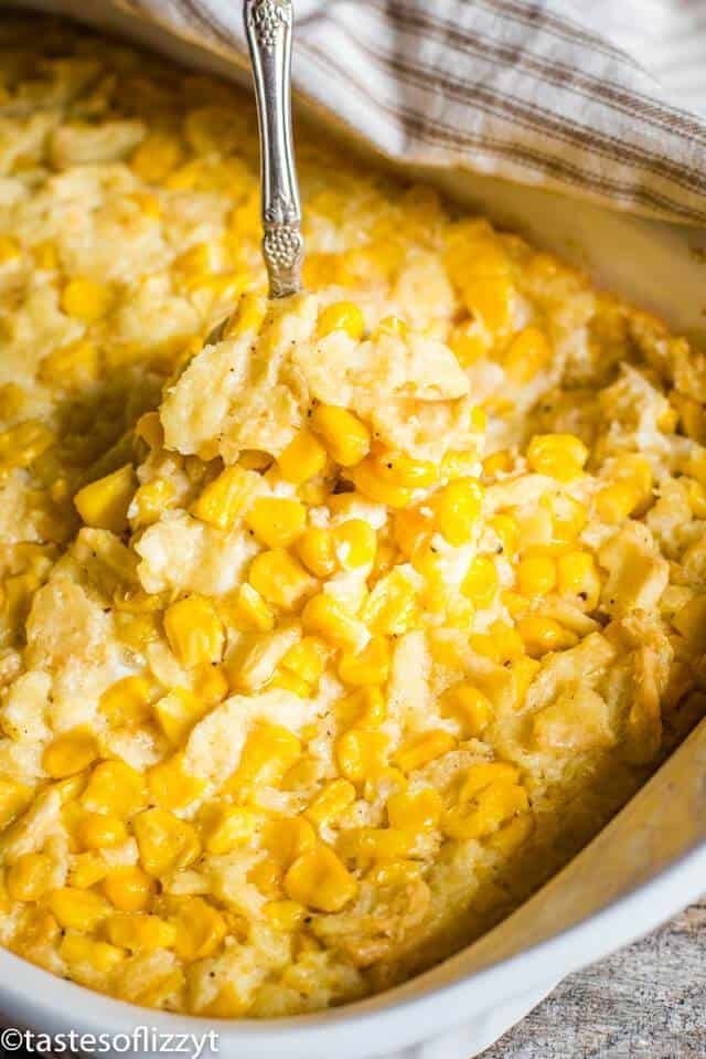 Thanksgiving Vegetarian Scalloped Corn Casserole