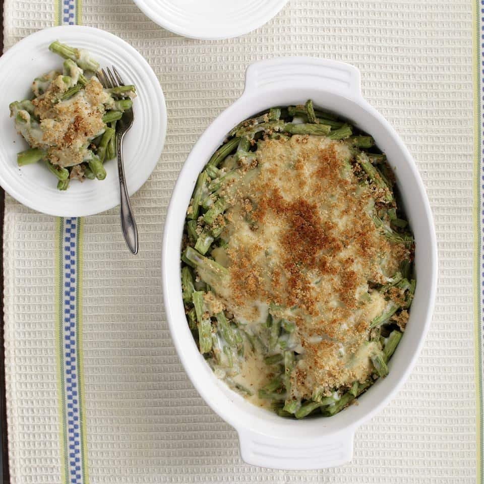 Thanksgiving Vegetarian Healthy Green Bean Casserole