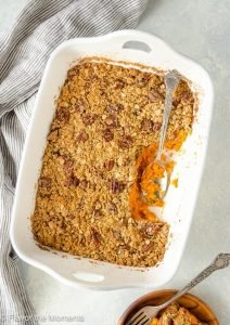 Maple Orange Sweet Potato Casserole with Oat-Pecan Streusel