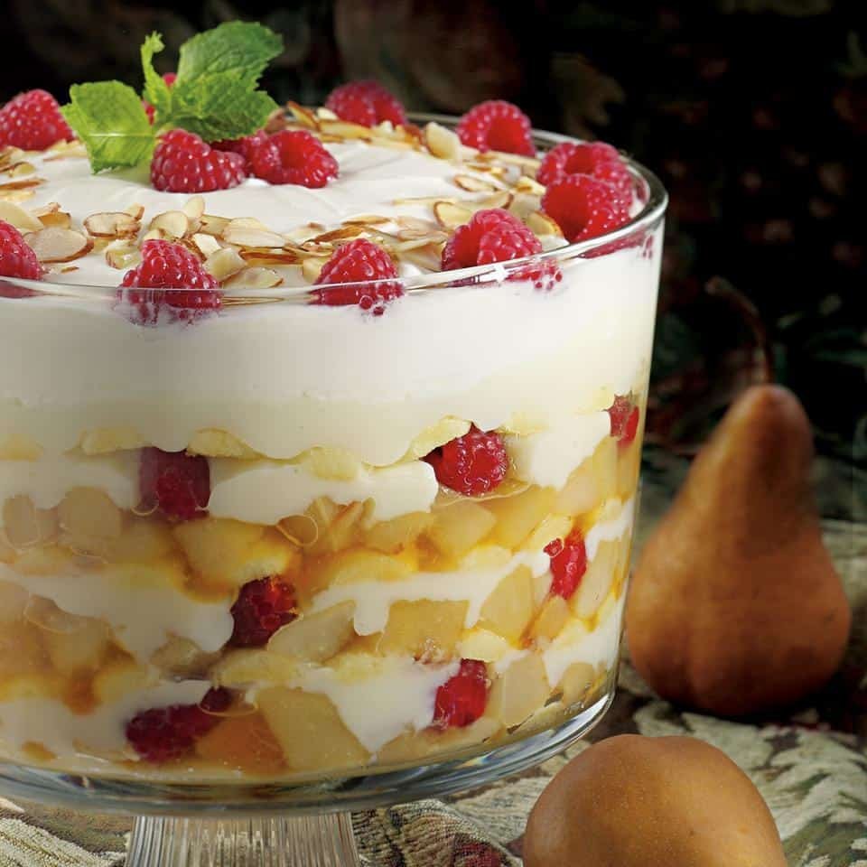 Thanksgiving Vegetarian Roasted Pear Trifle